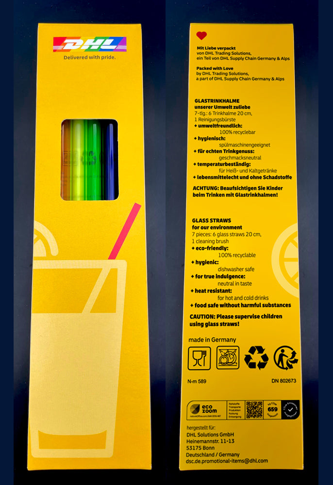 Glass drinking straws, Pride