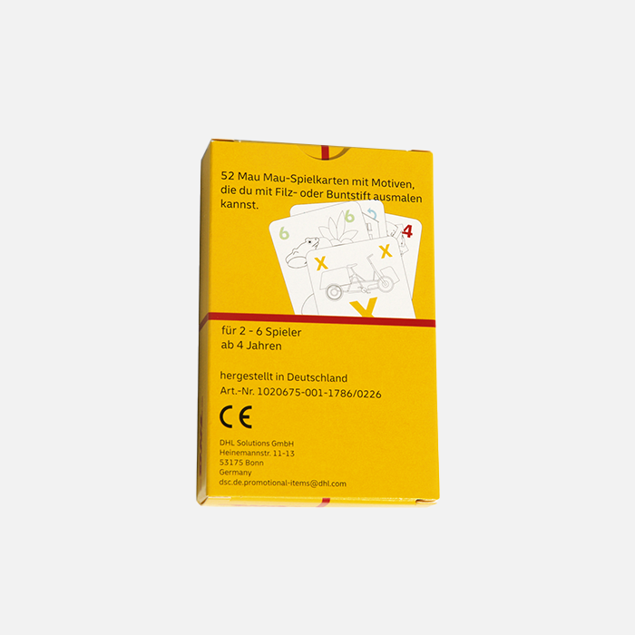 Mau Mau playing cards for colouring, DHL