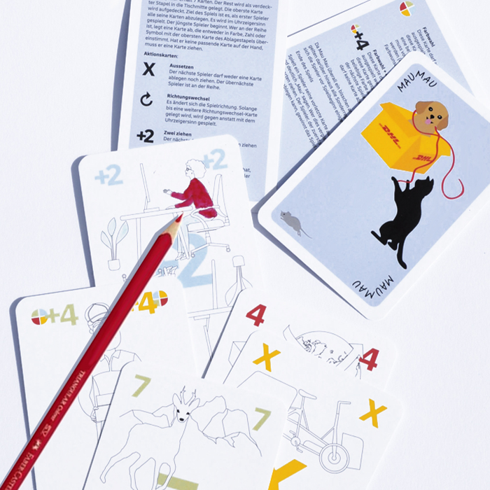 Mau Mau playing cards for colouring, DHL