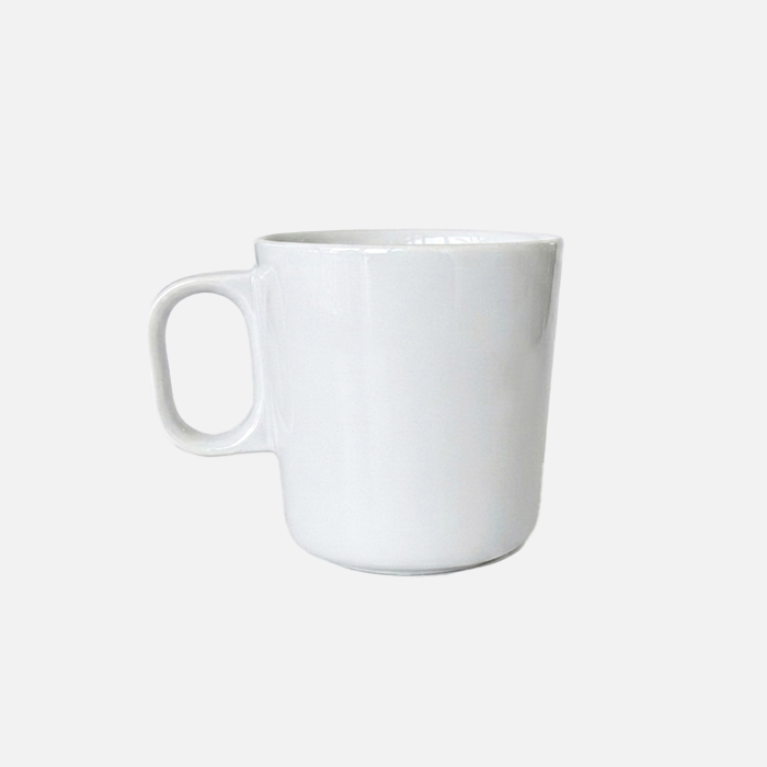 porcelain cup, white
