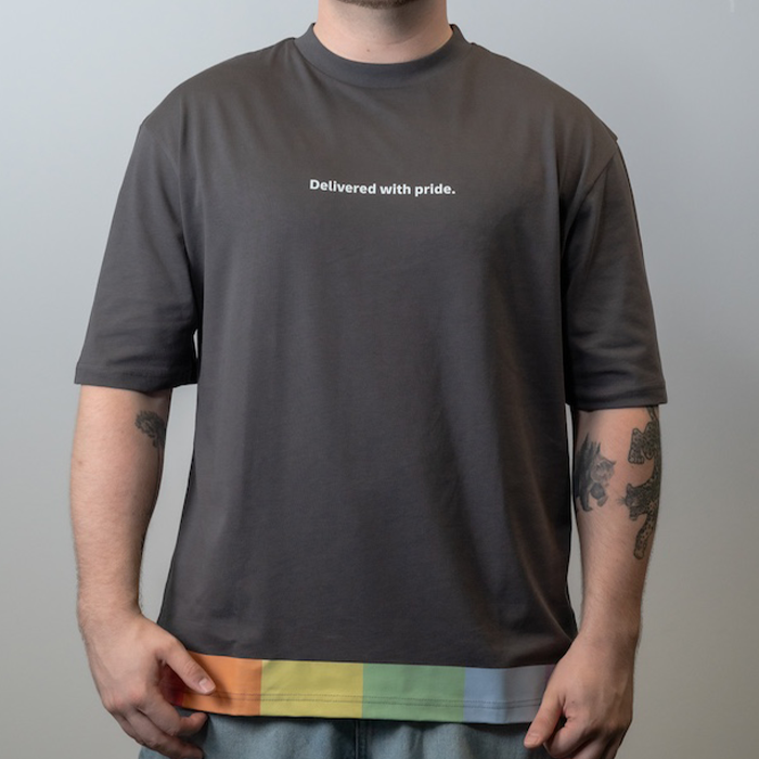 Oversized T-Shirt, anthrazitgrau