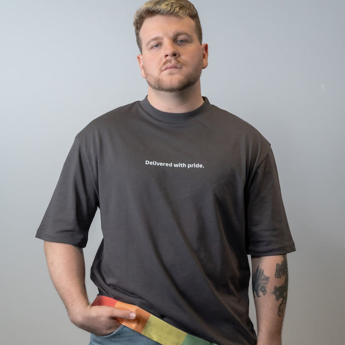 Oversized t-shirt, anthracite grey