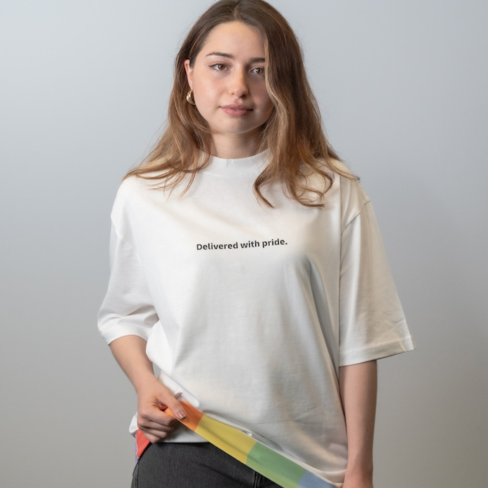 Oversized T-Shirt, wollweiß