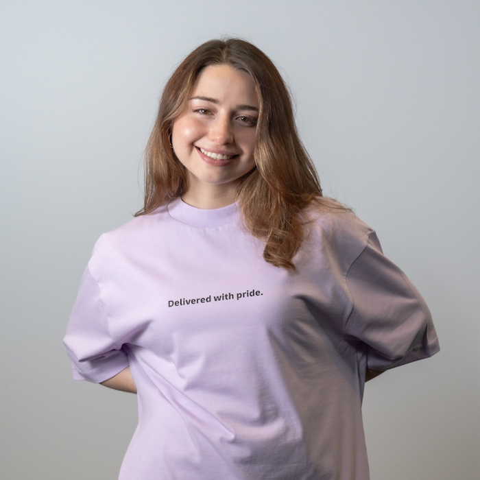 Oversized T-Shirt, pastellviolett