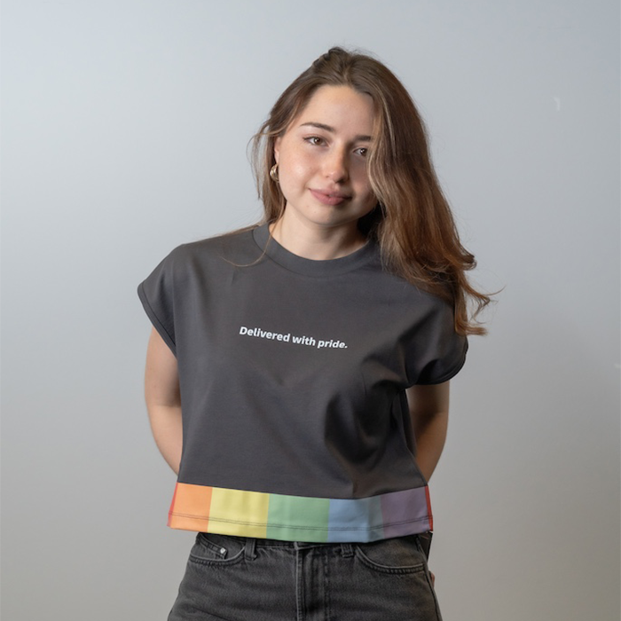 Crop Top, anthrazitgrau