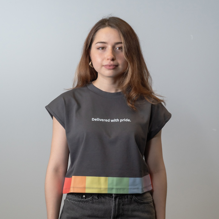 Crop Top, anthrazitgrau