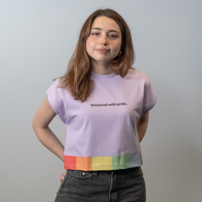 Crop top, pastel purple