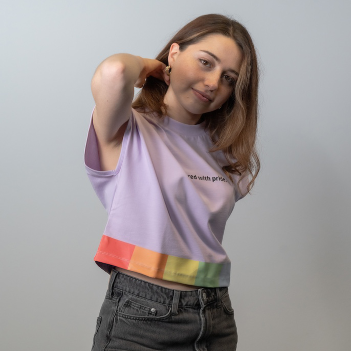 Crop Top, pastellviolett