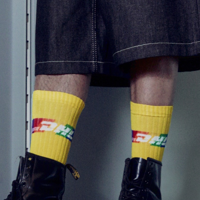 Baumwollsocken, gelb