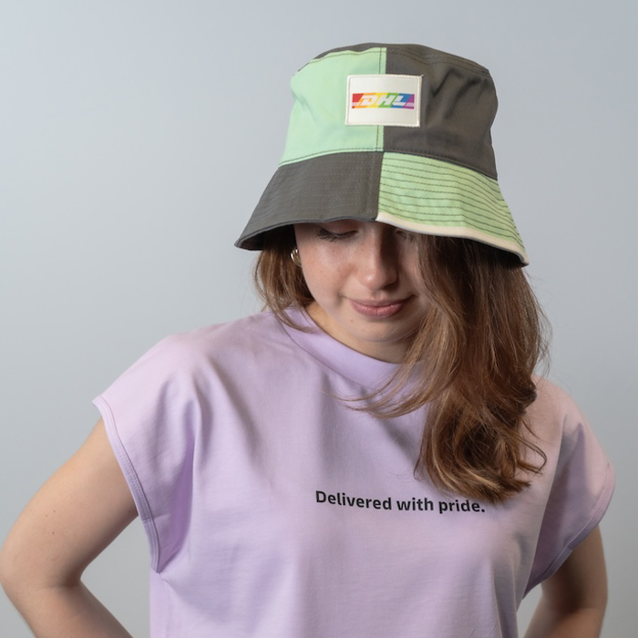 Sun hat, anthracite grey and green