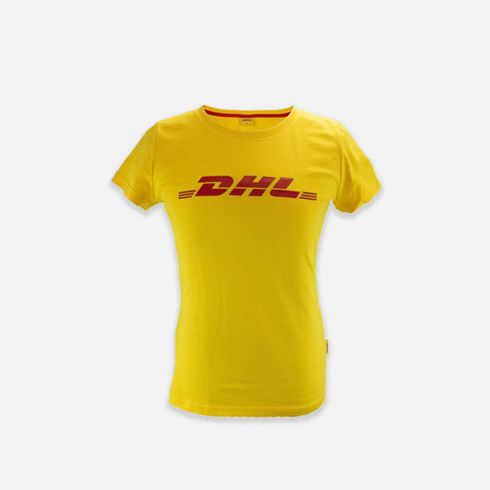 T-Shirt mit Logo, Damen, gelb