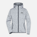 Knitted fleece hooded jacket, women