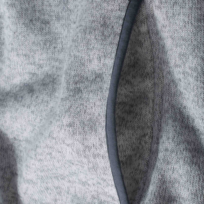 Knitted fleece hooded jacket, women