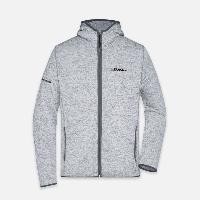 Strickfleece-Kapuzenjacke, Herren
