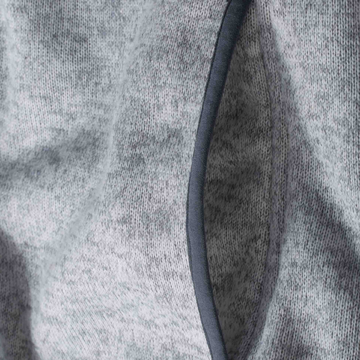 Knitted fleece hooded jacket, men