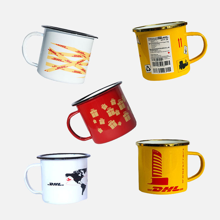 Emaille Becher, DHL