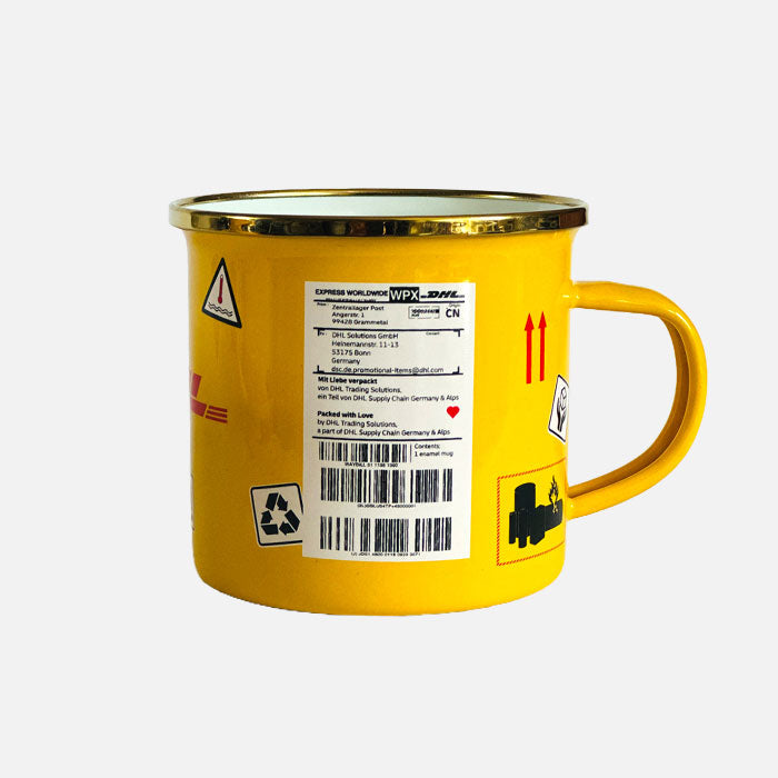 Emaille Becher, DHL
