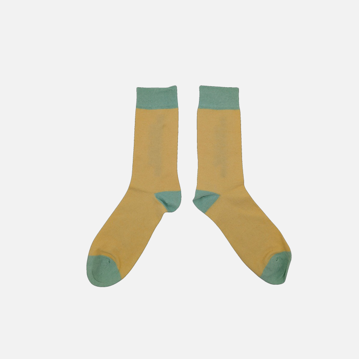 Socken, DHL, gelb/pastellgrün