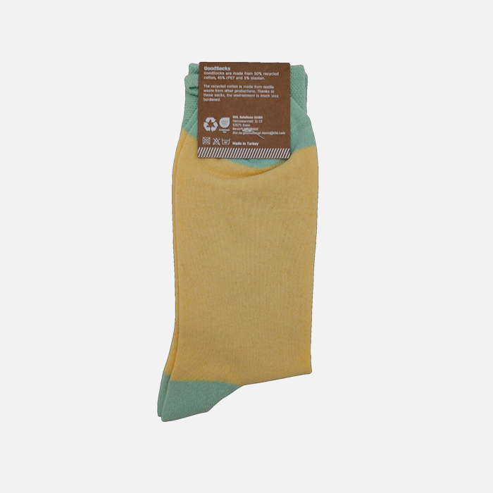 Socken, DHL, gelb/pastellgrün