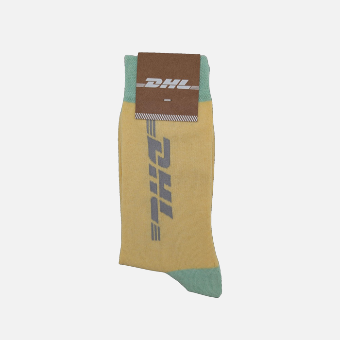 Socken, DHL, gelb/pastellgrün